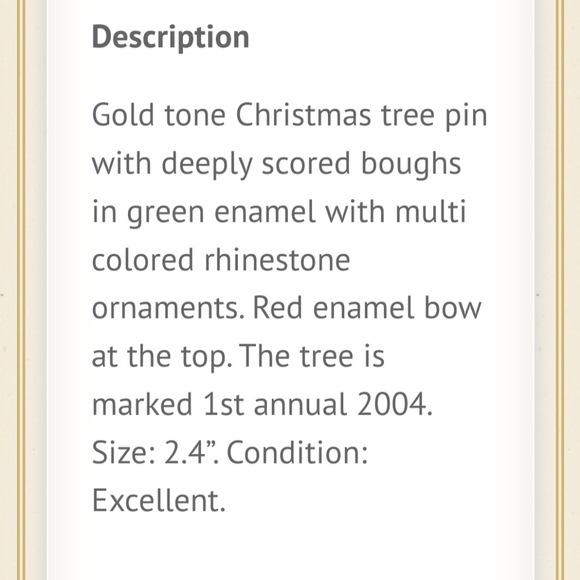 Avon 2004 1st Annual Christmas Tree Brooch - Picture 6 of 7